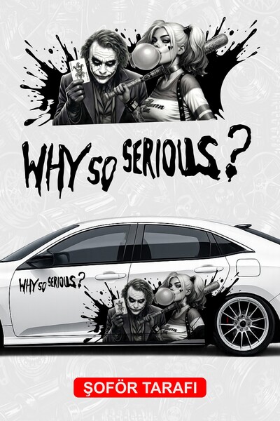 Stikacar JOKER & HARLEY QUINN Yan Gövde Kaplama Sticker