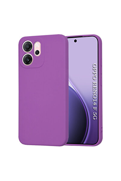 Techsuit Silicone Case for Oppo Reno 14 F SoftFlex, Purple