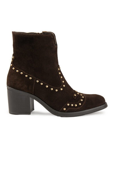 Pegia Süet Kadın Topuklu Bot DG6074