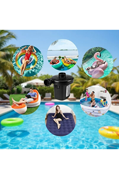 Epilons ضاغط هواء كهربائي محمول - مضخة نفخ للمراتب القابلة للنفخ والإطارات، ج...