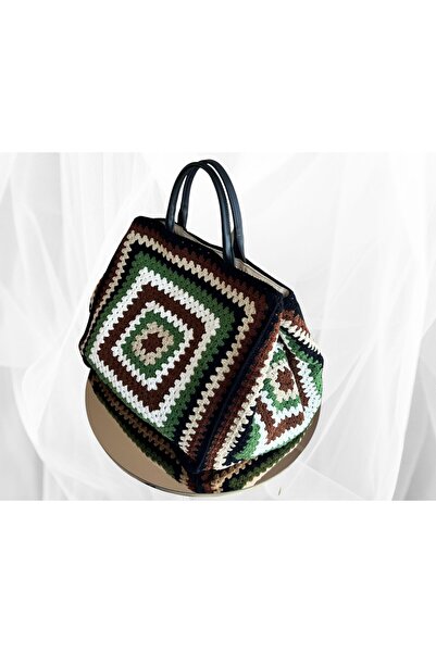 B BUL AKSESUAR Handmade Large Size Knitted Weekend Bag – Special Design