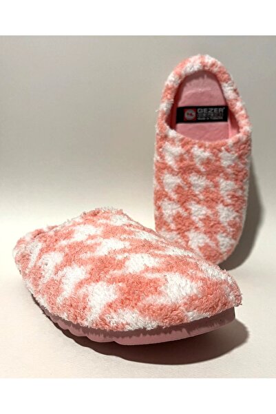 GEZER Snowflake Patterned Pink and White Comfortable and Lightweight Winter H...
