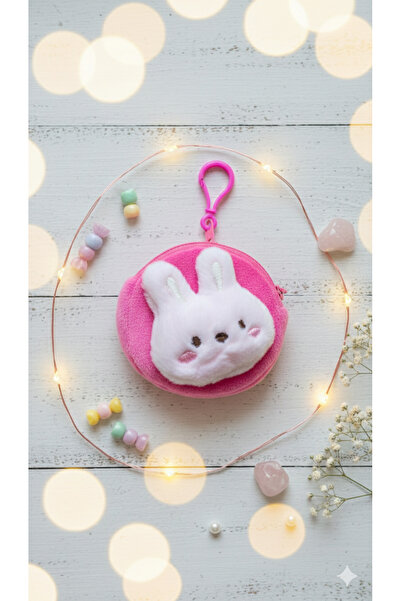 Şirin Sevimli Kulaklı Mini Peluş Bozuk Para Cüzdanı - Çanta Aksesuarı Hediyelik