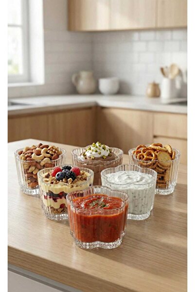 AR HOME 6 Pcs Multi-Purpose Glass Bowl