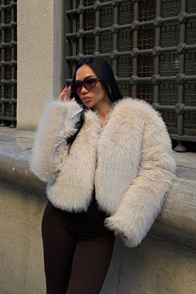 OKSOCOLLECTİON Premium Hacimli Kısa Kürk