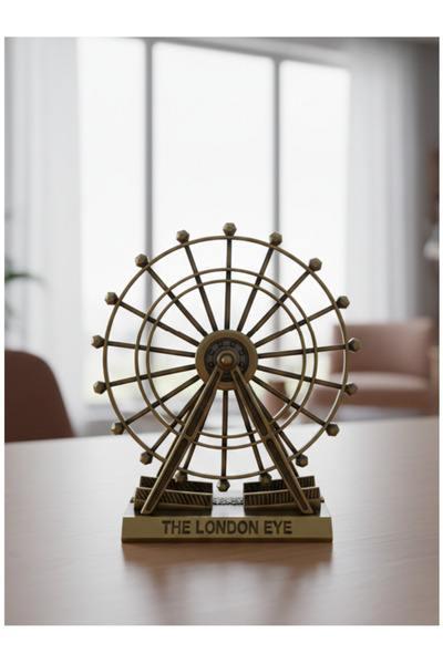 Flower Toys Dekoratif Metal The London Eye Biblo Minyatür Dönme Dolap Heykelc...