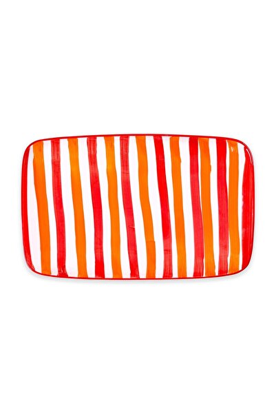 The Mia Joy0008 Joy Rectangular Serving Plate Red 33X21 cm