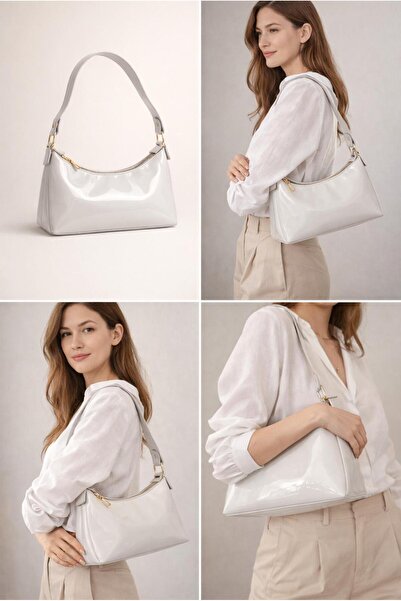 EVAY Rugan Baget Tarz El ve Omuz Kadın Çantası