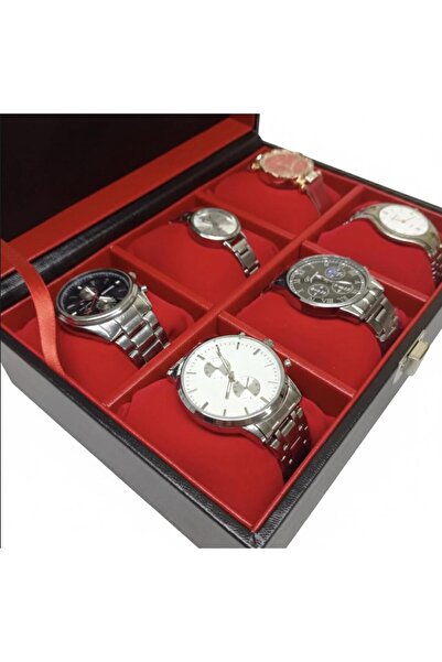 zyc Luxury 6-Digit Leather Covered Watch Storage Box Size (23X17X8.5)