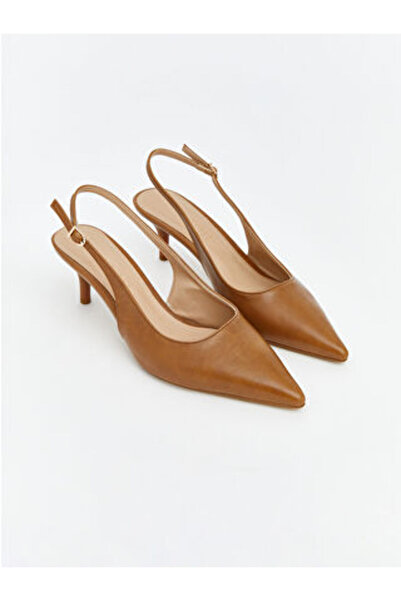 LC Waikiki Beige Pointed Toe Women's Heeled Shoes