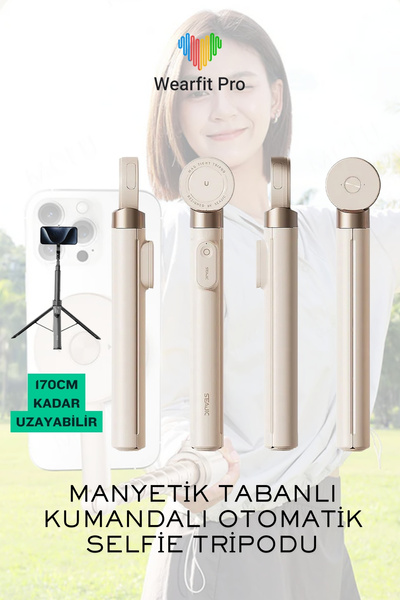 Saatistan Otomatik Açılır Manyetik Telefon Tripodu Uzaktan Kumandalı Selfie Ç...