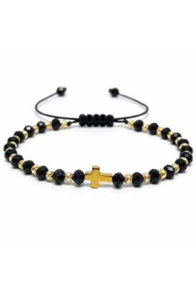 easyCTRL Adjustable Bracelet with Cross Pendant, Metal Elements, Universal Si...