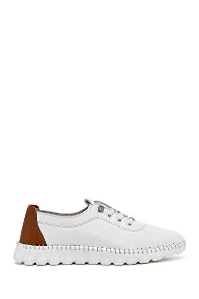 Derimod Women's White Lace-Up Leather Sneaker 26Pfd500418