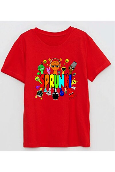 Efendioğlu Design Short-Sleeved Spunki Printed Cotton Children's T-Shirt