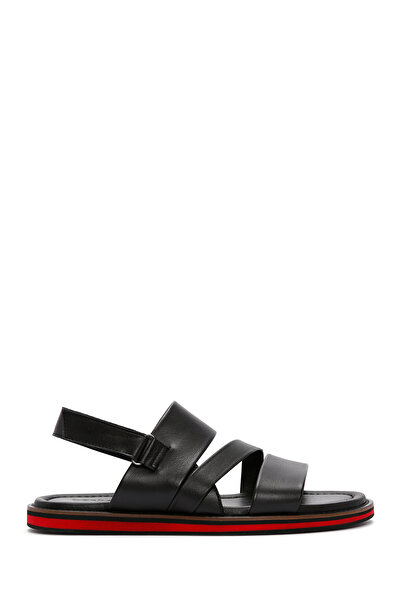 Derimod Men's Black Leather Sandals 26Sfd625218