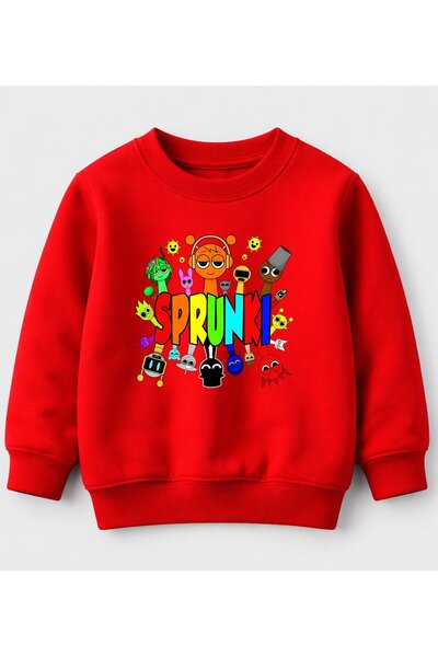 Efendioğlu Design Sweatshirt Spunki̇ Printed Cotton Children's Sweatshirt