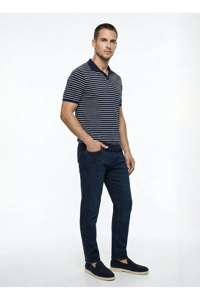 Fabrika Normal Bel Normal Paça Slim Fit Lacivert Erkek Denim Pantolon F6SM-PN...