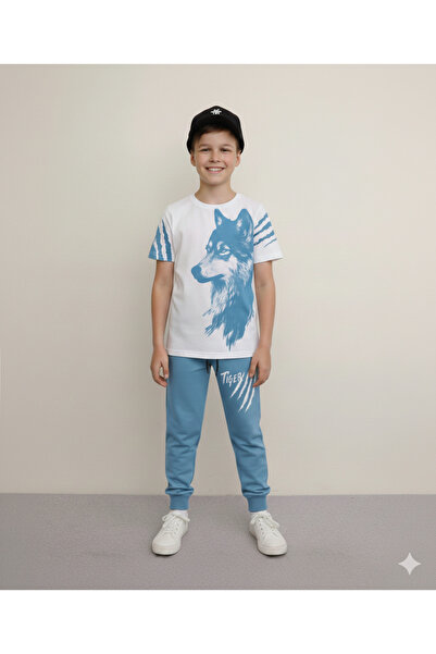 BaabaKids طقم تي شيرت رياضي سوبر تريبل هات