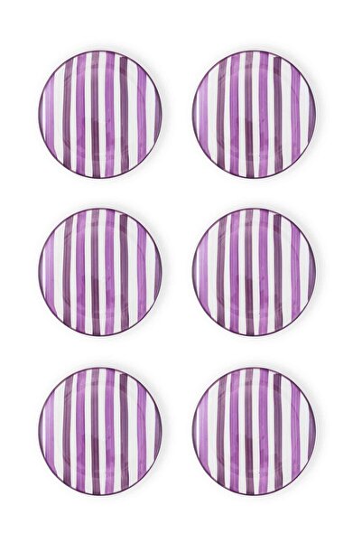 The Mia Joy0013 Joy 6-Piece Cake Plate Set Purple - 19 cm