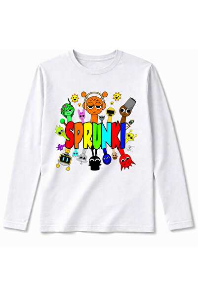 Efendioğlu Design Long-Sleeved Spunki Printed Cotton Children's T-Shirt
