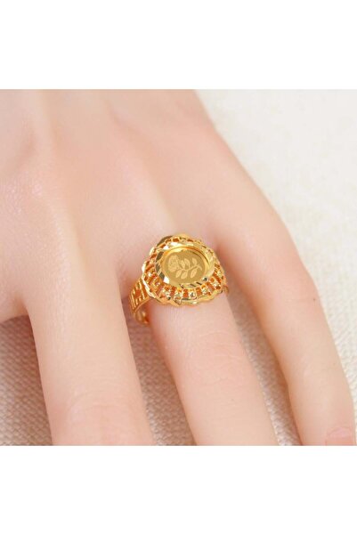 Generic خاتم بديل الذهب زهرة الملكة