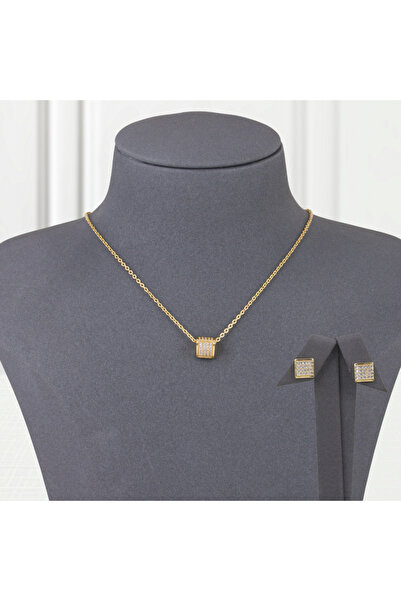 Generic طقم بديل الذهب حلقة الزركون