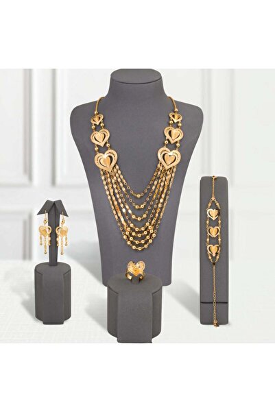 Generic طقم بديل الذهب جناح القلوب