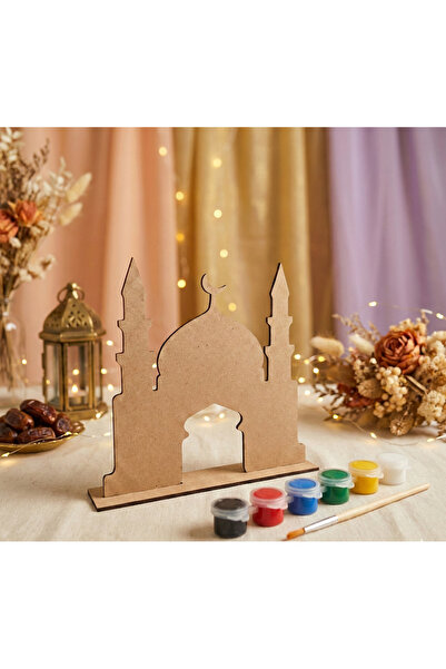 Dört Beceri Dükkân Ramazan Konseptli Ahşap Boyama