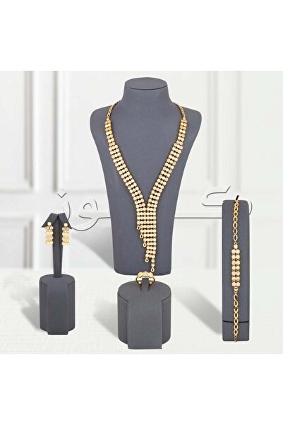 Generic طقم شومية زركون ملكي بديل الذهب