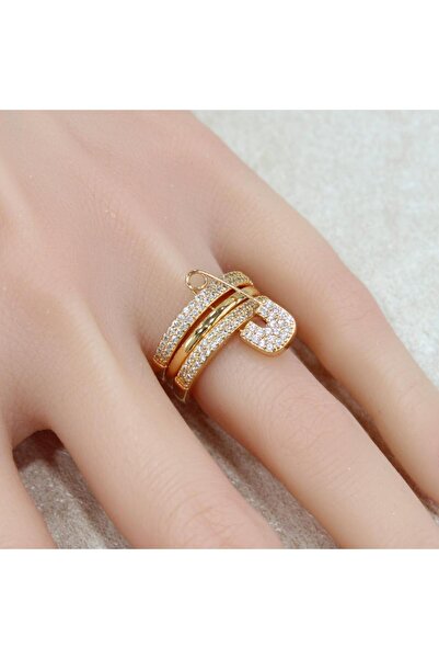 Generic خاتم المشبك الذهبي - مقاس 6