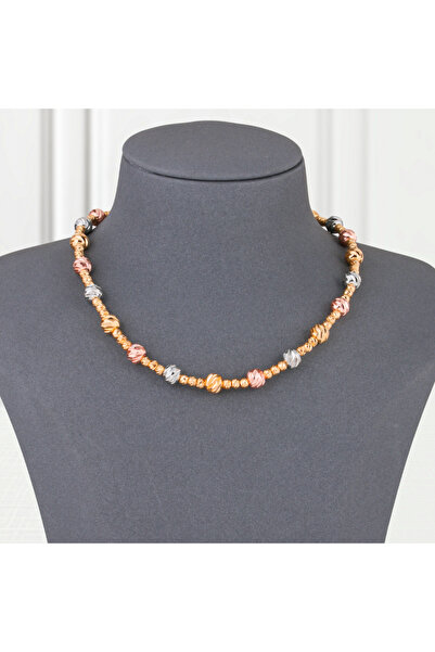 Generic شوكر بديل الذهب السبحة بثلاثة ألوان