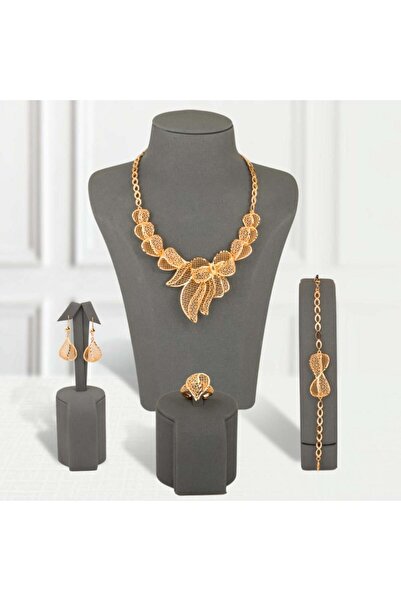 Generic طقم بديل الذهب عقد الفيونكة لايسبب الحساسيه