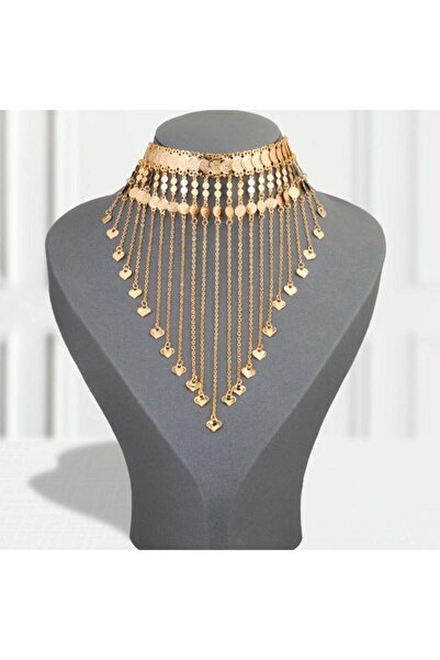 Generic مزنط بديل الذهب جنيهات الرص بالسلاسل المتدلية