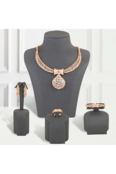 Generic طقم بديل الذهب زهرة الكريستال