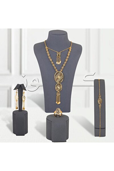 Generic طقم شبك القلوب بديل الذهب