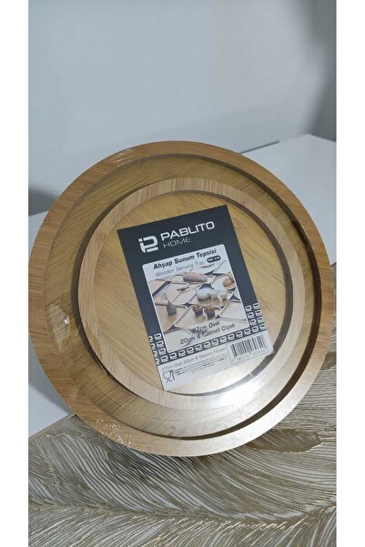 Esse Dekoratif Ahşap Tabak ve Sunum Tepsisi - Masif Kahve ve Kahvaltı Sunumluğu