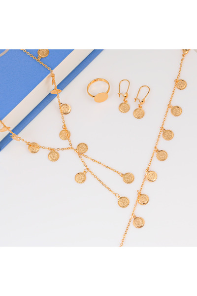 Generic طقم بديل الذهب الجنيهات الملكي لايسبب الحساسيه