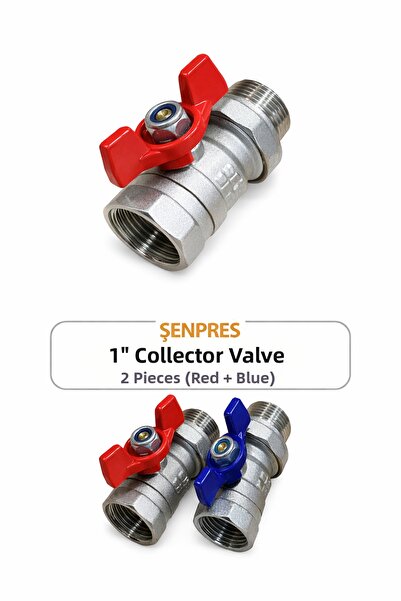 ŞENPRES Collector Valve Butterfly Lever Fitting Water Ball Valve 1 Inch 32' (...