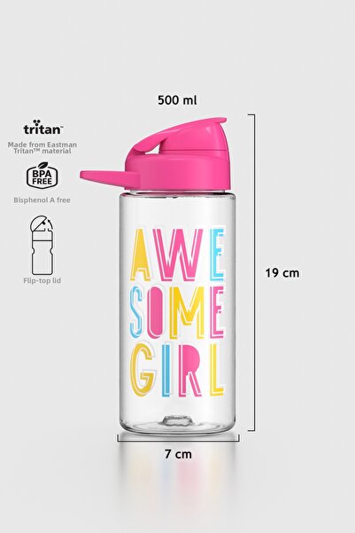 Renga قارورة مياه تريتان للأطفال من ليديا بتصميم مكتوب سعة 500 مل 912036 لون ...