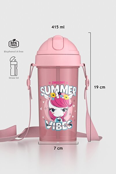 Renga قارورة مياه للأطفال من كوزمو بسعة 415 مل مع شفاطة من البولي بروبيلين 91...