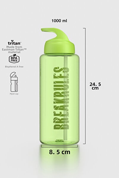 Renga قارورة مولي سايزي منقوشة سعة 1000 مل مع ماصة من التريتان 912139 باللون ...