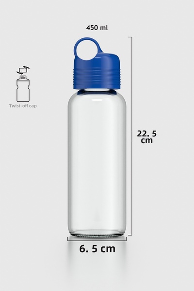 Renga Moon 450 ml Glass Flask 922009 Blue