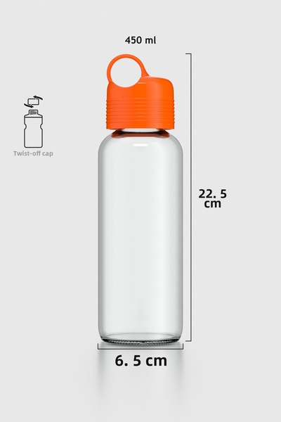 Renga Moon 450 ml Glass Flask 922009 Orange