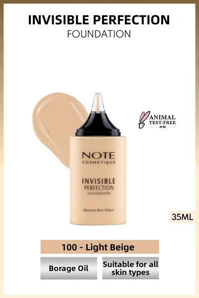 NOTE كريم أساس إنفيزيبل بيرفيكشن خفيف الوزن ذو مظهر طبيعي - 100 رملي عاري