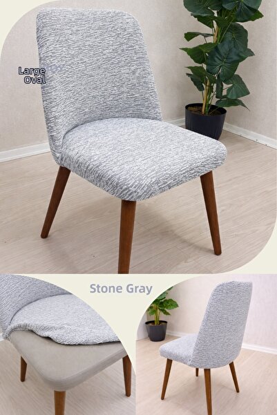 Uy Style Jakarli Fabric Bar Pattern Large Oval Chair Cover, Lycra, Stretchabl...