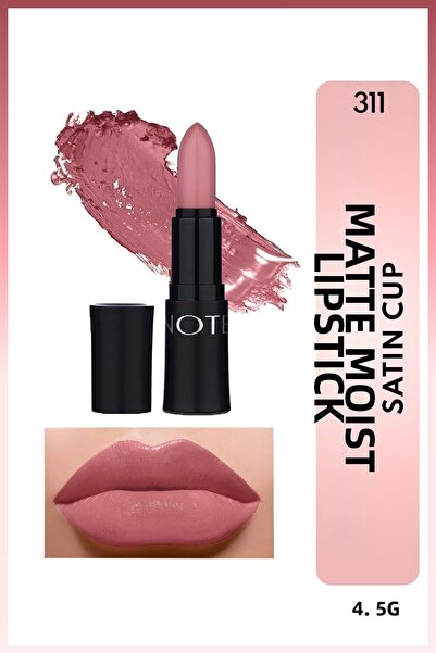 NOTE Mattemoist Lipstick Matte Finish Lipstick 311 Satin Cup - Pink Nude