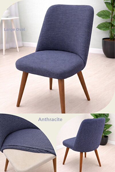 Uy Style Jakarli Fabric Bar Pattern Large Oval Chair Cover, Lycra, Stretchabl...