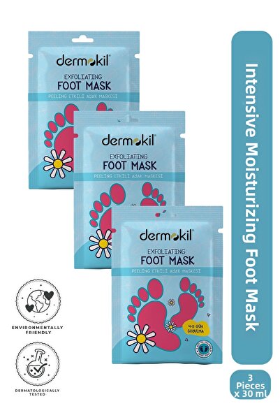 Dermokil Peeling Effect Sock Type Peelable Foot Mask 30 ml X 3 Pieces