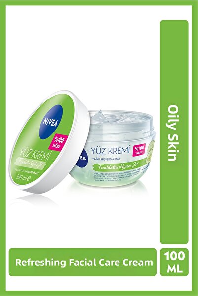 NIVEA Refreshing Hydro Gel Care Cream 100ml, Makeup Base, 24 Hour Moisturizer...