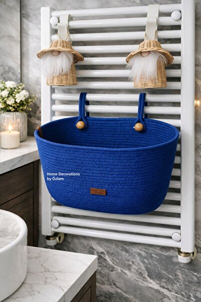 home decors by özlem Hanging Organizer Basket Multi-Purpose Basket Wicker Bas...